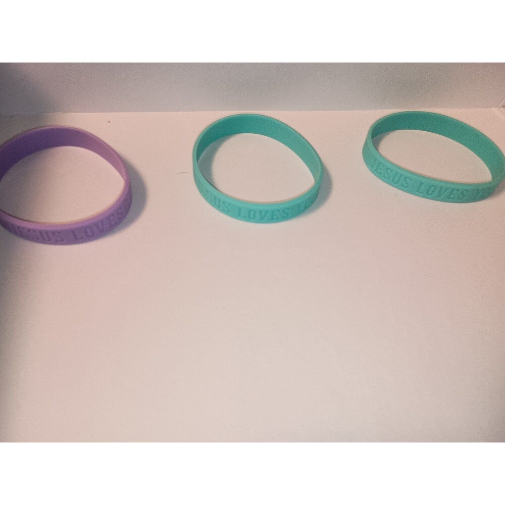 Jesus Loves You Rubber Bracelets for Adults